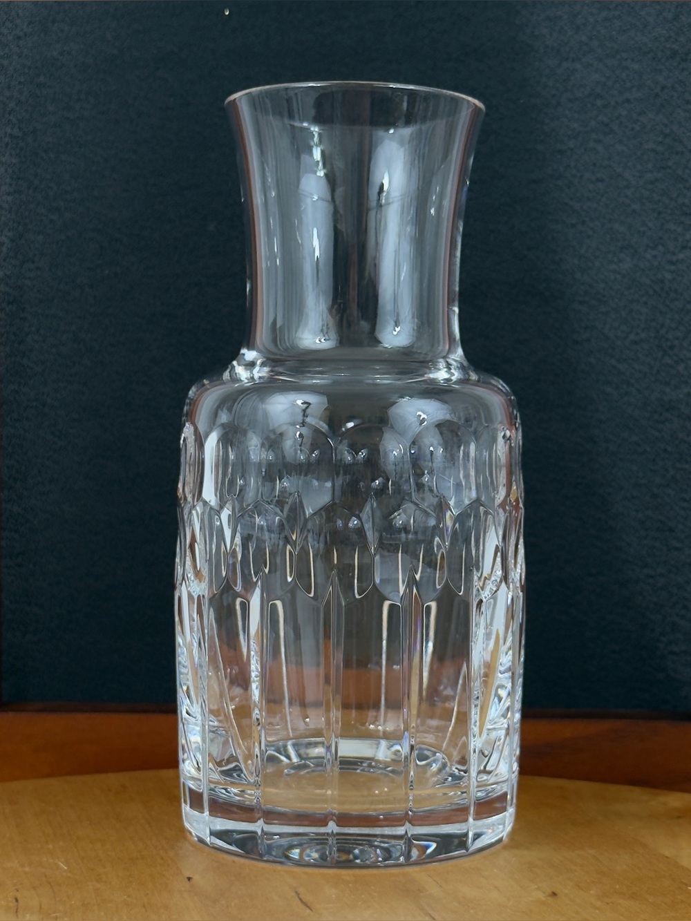 Vintage Atlantis “Omega Pattern” Crystal Vase or Carafe Hand Crafted in Portugal